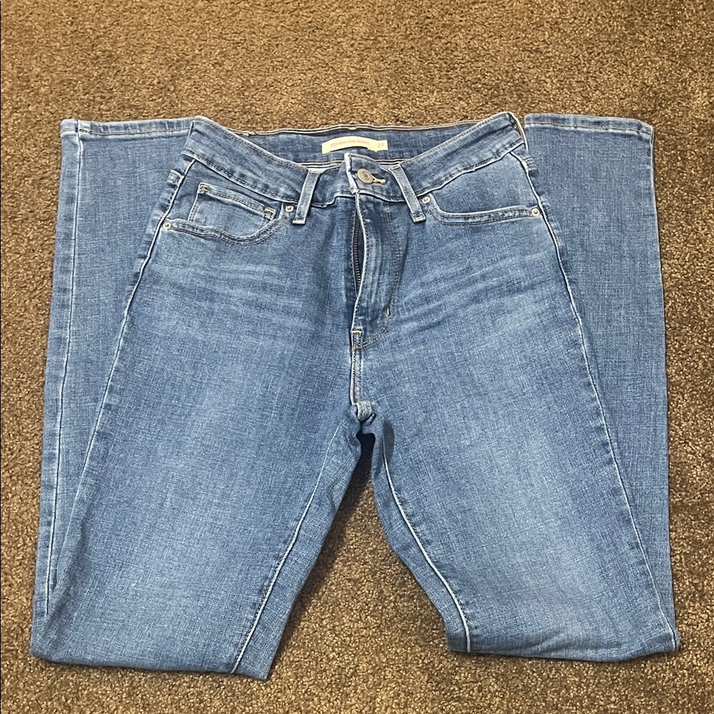 721 High Rise Skinny Jeans - Light Blue Denim, Size 27